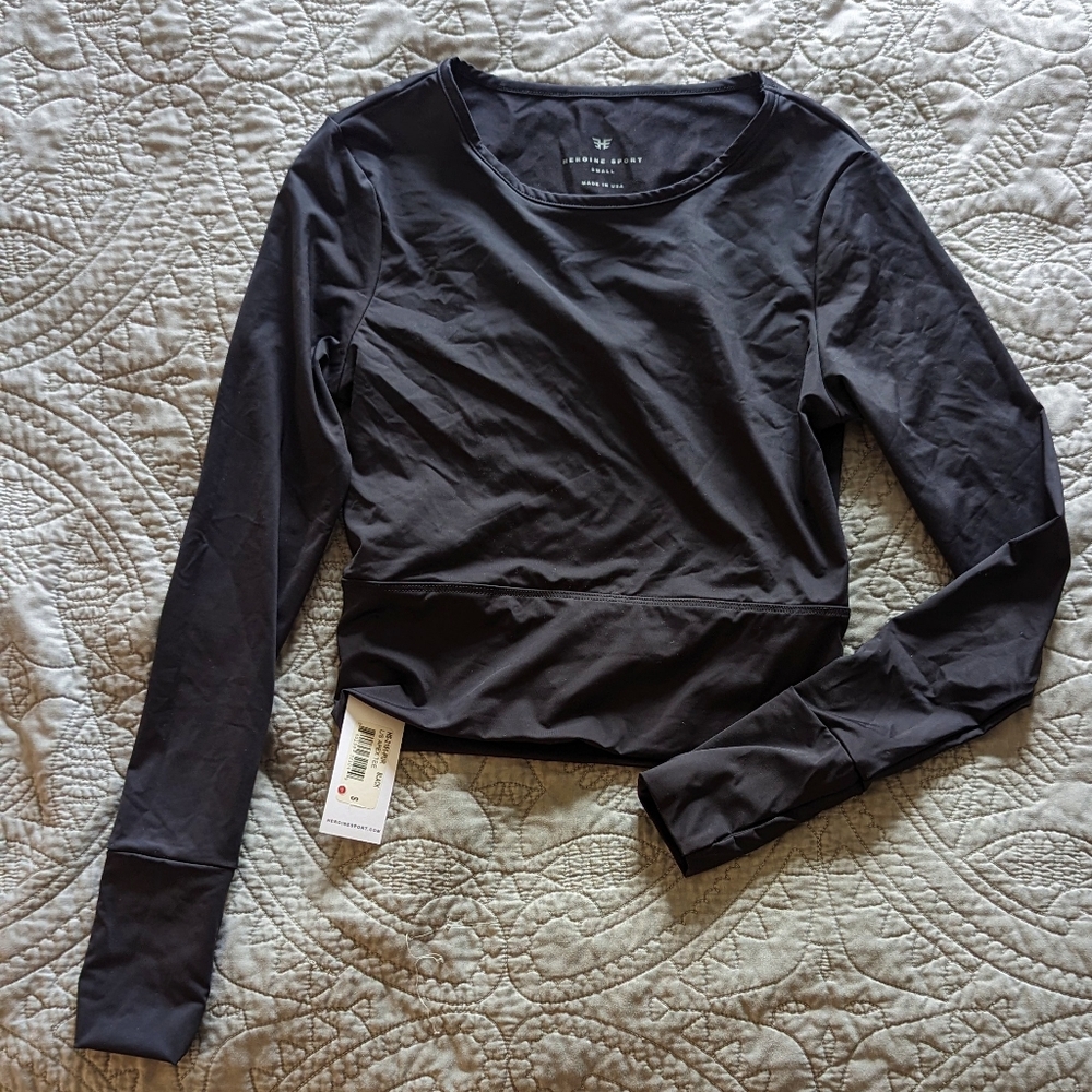 NWT Pure Barre Heroine Sport Apex Long Sleeve Crop Size S